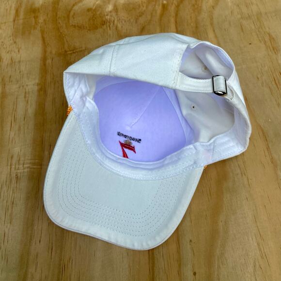 SEAGRAM 7 Whisky White Adjustable Strapback Hat Ball Cap Yellow Rope Ex Cond - Picture 3 of 3